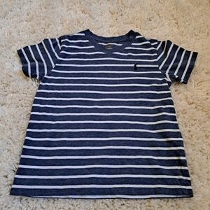 Polo‎ by Ralph Lauren Blue and White Striped Tee 4T